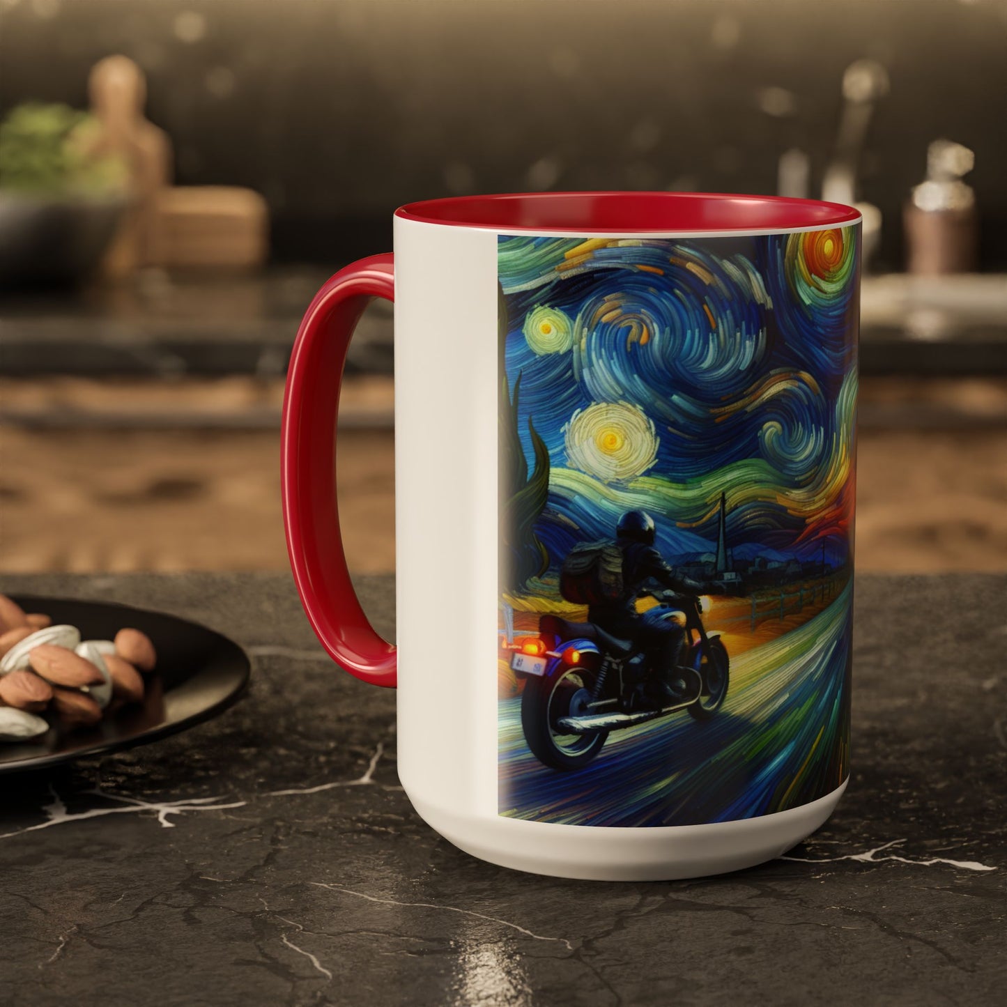 Mug - Van Gogh Style- Motorcycle Ride Coffee Cup