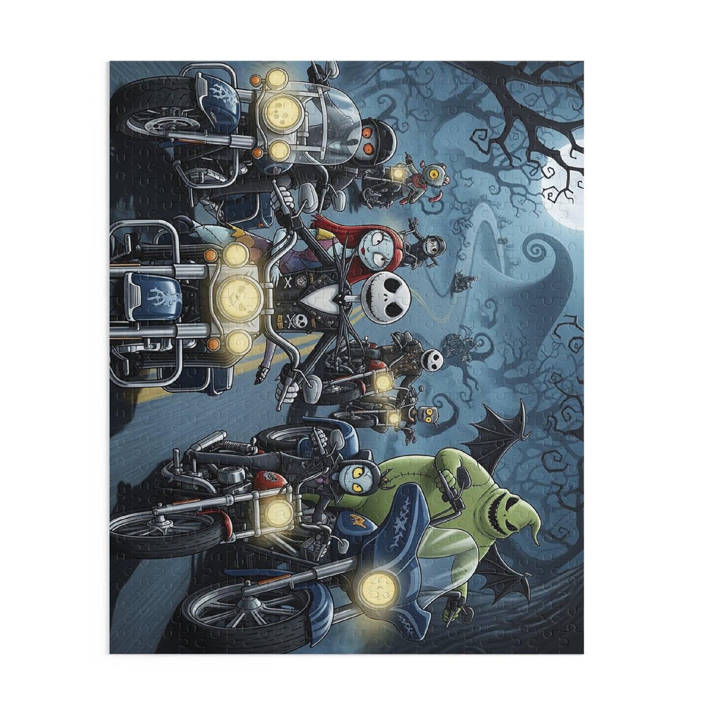 Nightmare Before Christmas Parade on Motorcycles Puzzle