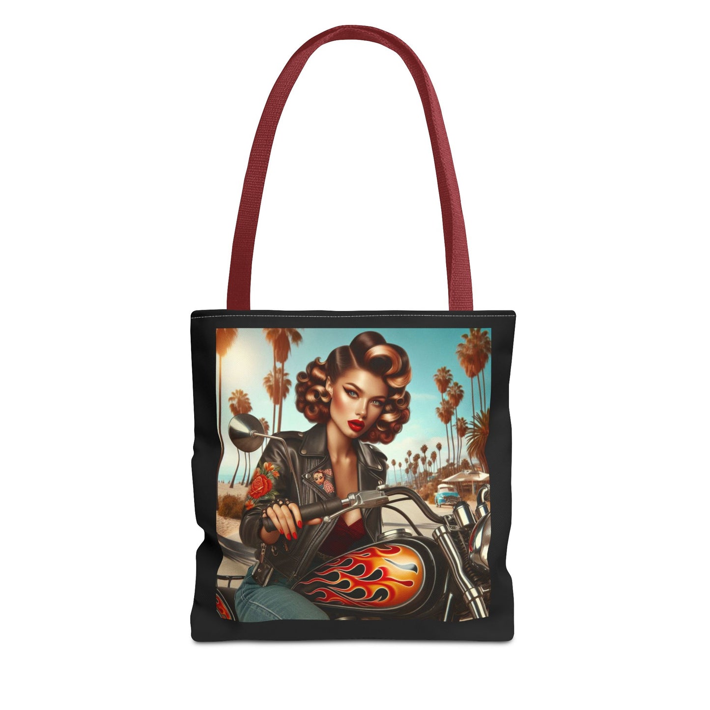 Tote Bag- Motorcycle Pinup Tote