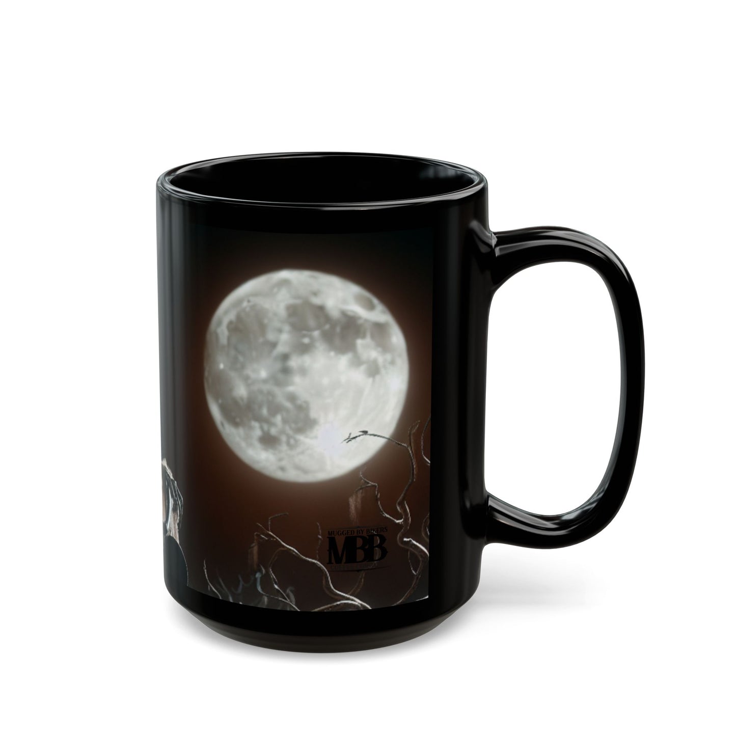 Gothic Moonlit Grim Reaper Mug, Halloween Decor, Coffee Cup for Spooky Lovers, Gift for Horror Fans, Unique Gothic Drinkware