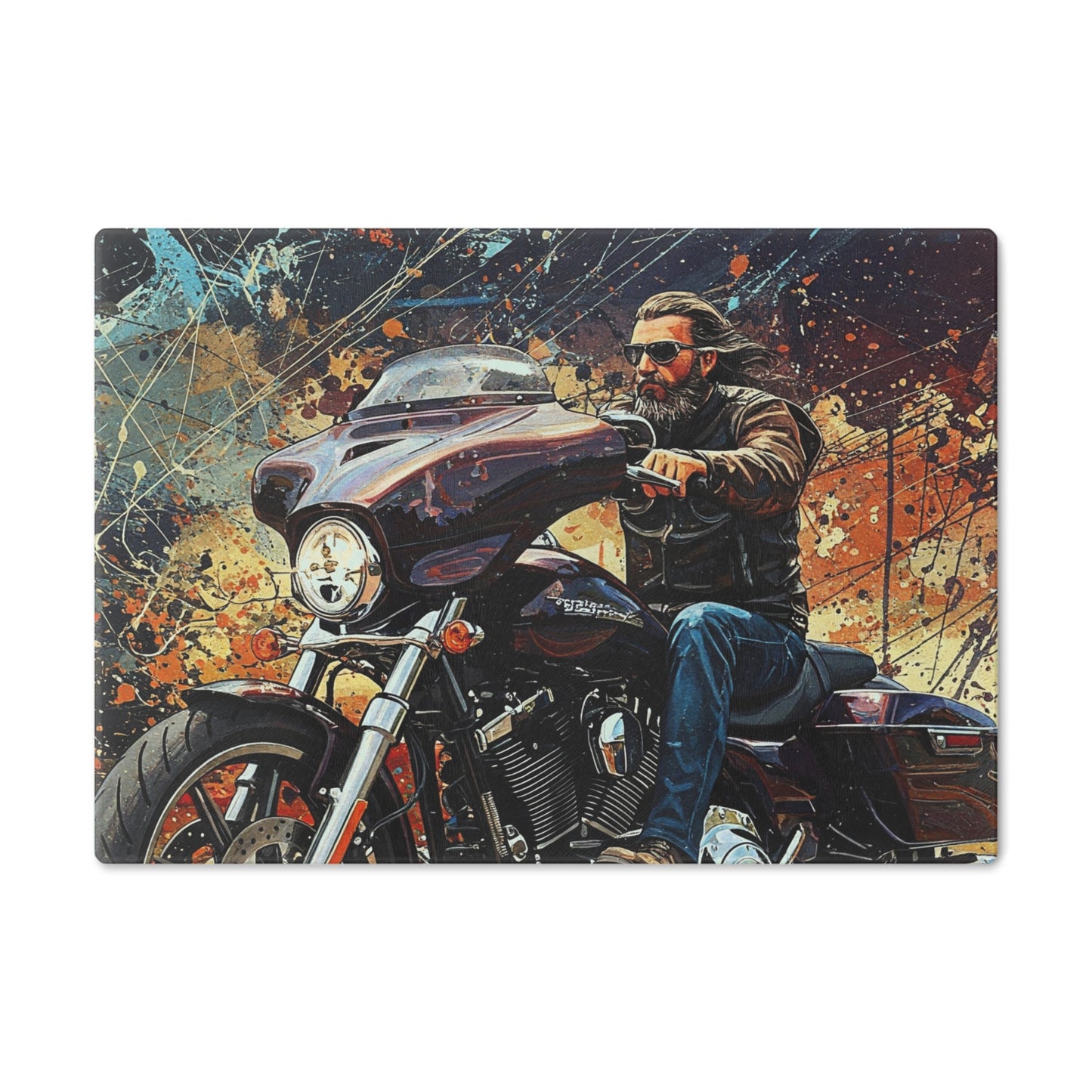 Cutting Board - Motorcycle Adventure- Cheese Tray-Perfect for Bikers & Grill Lovers