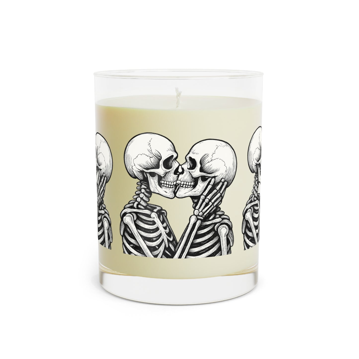 Skeleton Kiss Scented Candle - Romantic Decoration, Spooky Home Accent, Halloween Gift, Aromatherapy, Candle Lovers