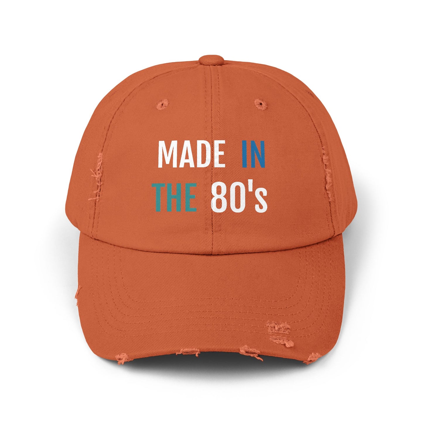 Retro 80's Distressed Cap, Vintage Style Hat, Unisex Gift, Casual Accessory, Outdoor Wear, Birthday Present, Nostalgia Merchandise