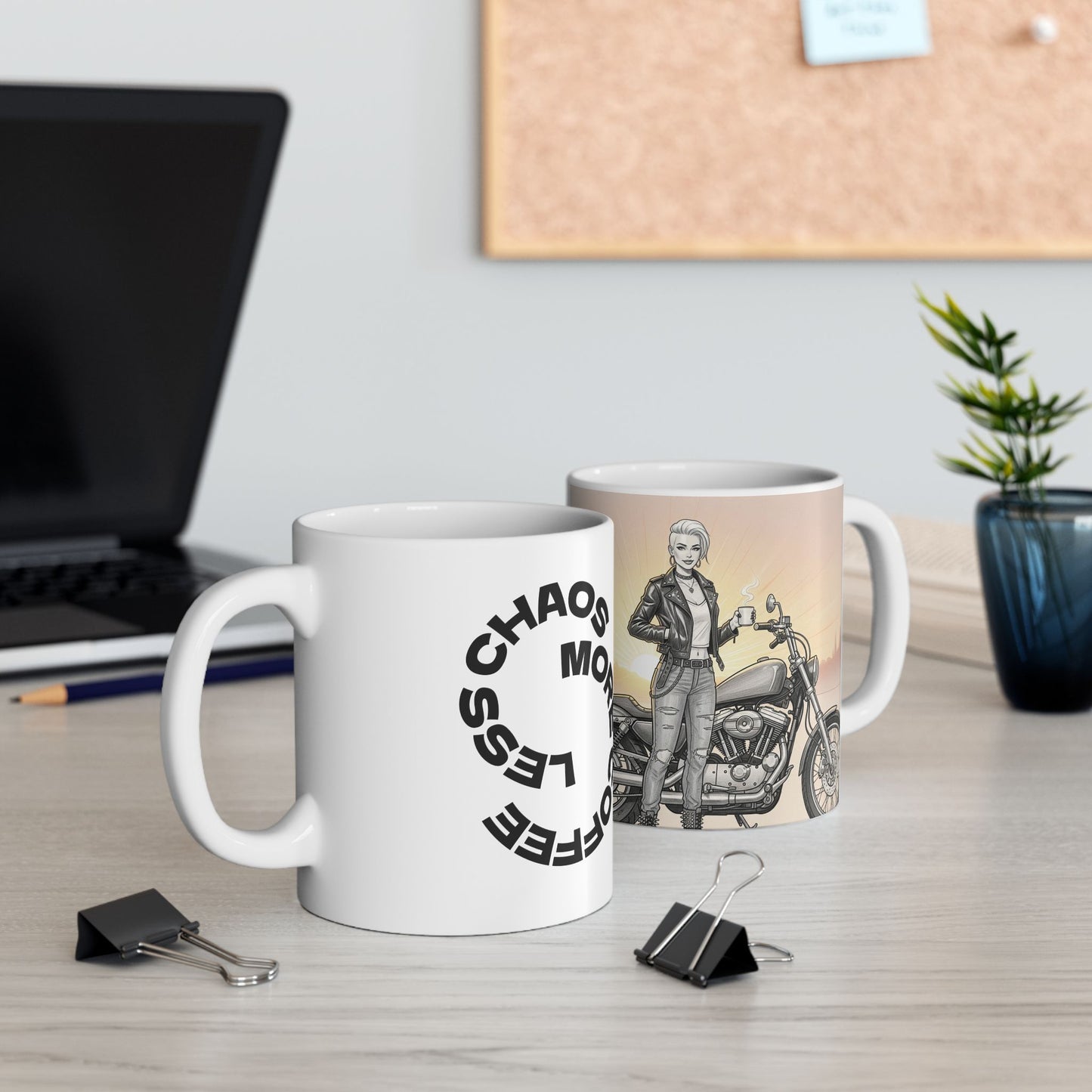 Stylish Motorcycle Mug - Perfect Gift for Bikers, Bike Lovers, Coffee Enthusiasts, or Road Trip Vibes, 11oz, 15oz