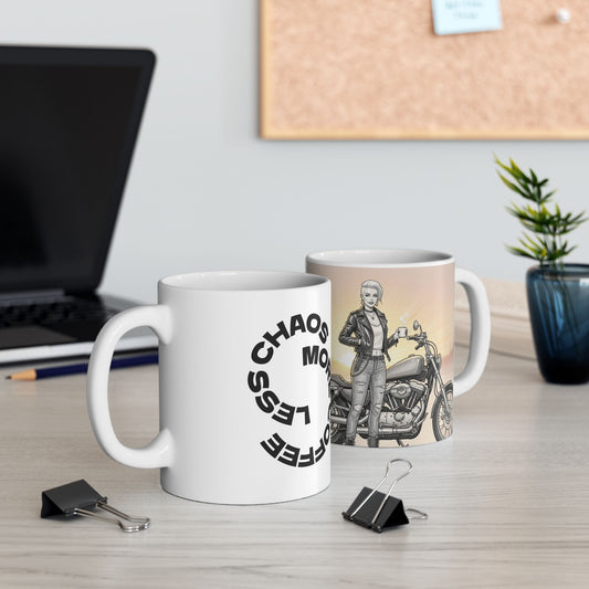 Stylish Motorcycle Mug - Perfect Gift for Bikers, Bike Lovers, Coffee Enthusiasts, or Road Trip Vibes, 11oz, 15oz
