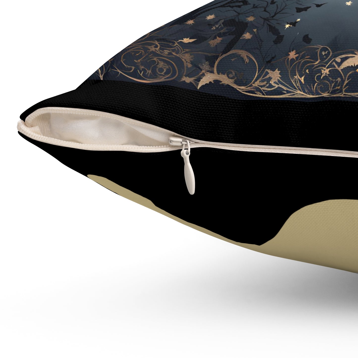 Square Pillow-Bats in the Moonlight- Reversible Decor