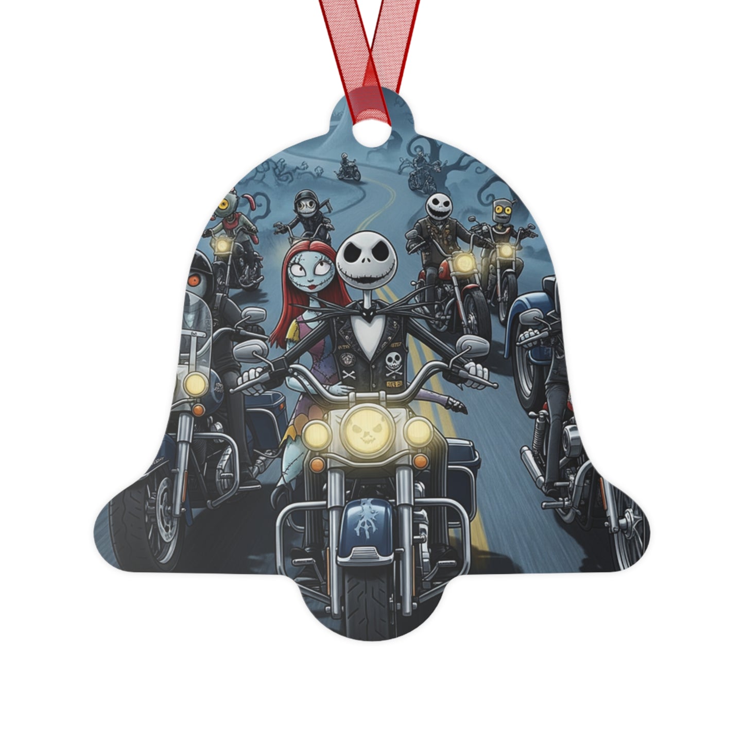 Metal Ornaments-Nightmare Christmas Race Christmas/Halloween Mashup