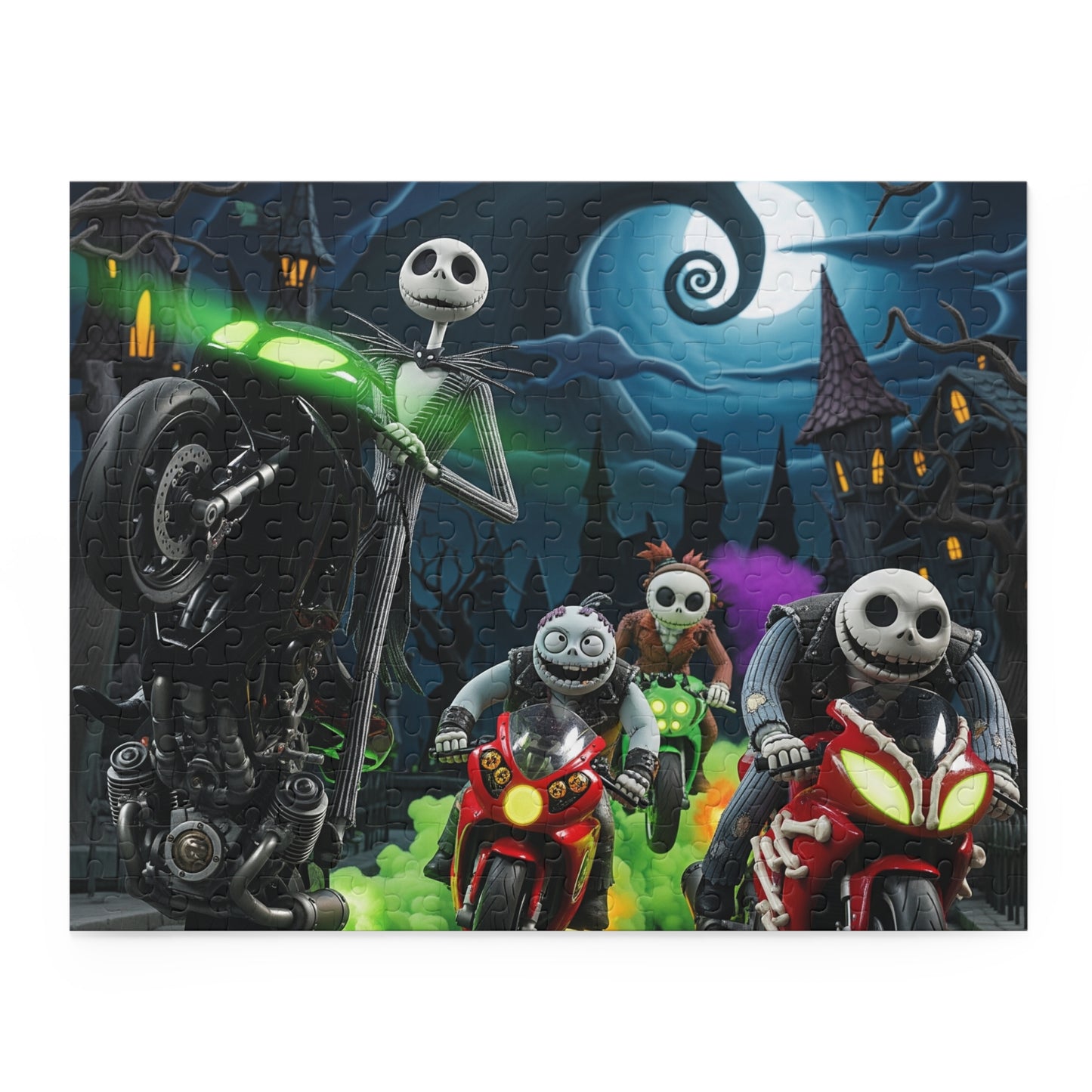 Spooky Adventure Puzzle, 120 252 500-Piece Jigsaw, Halloween Gift, Kids Room Decor, Family Fun Activity