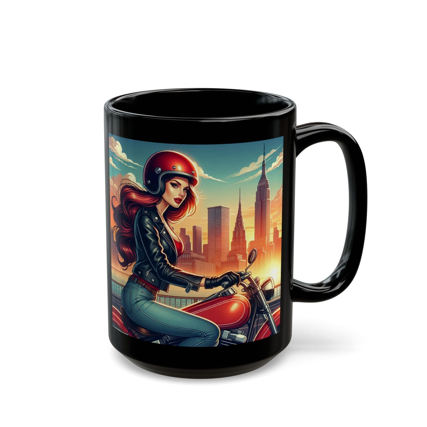 Mug-Pin Up Biker Coffee Cup - Unique Gift for Bikers