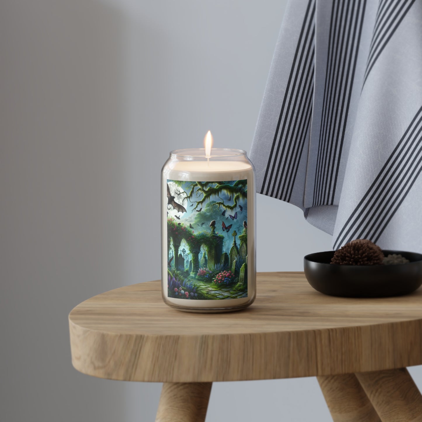 Scented Candle-A Peaceful Place-Flowers and Butterflies