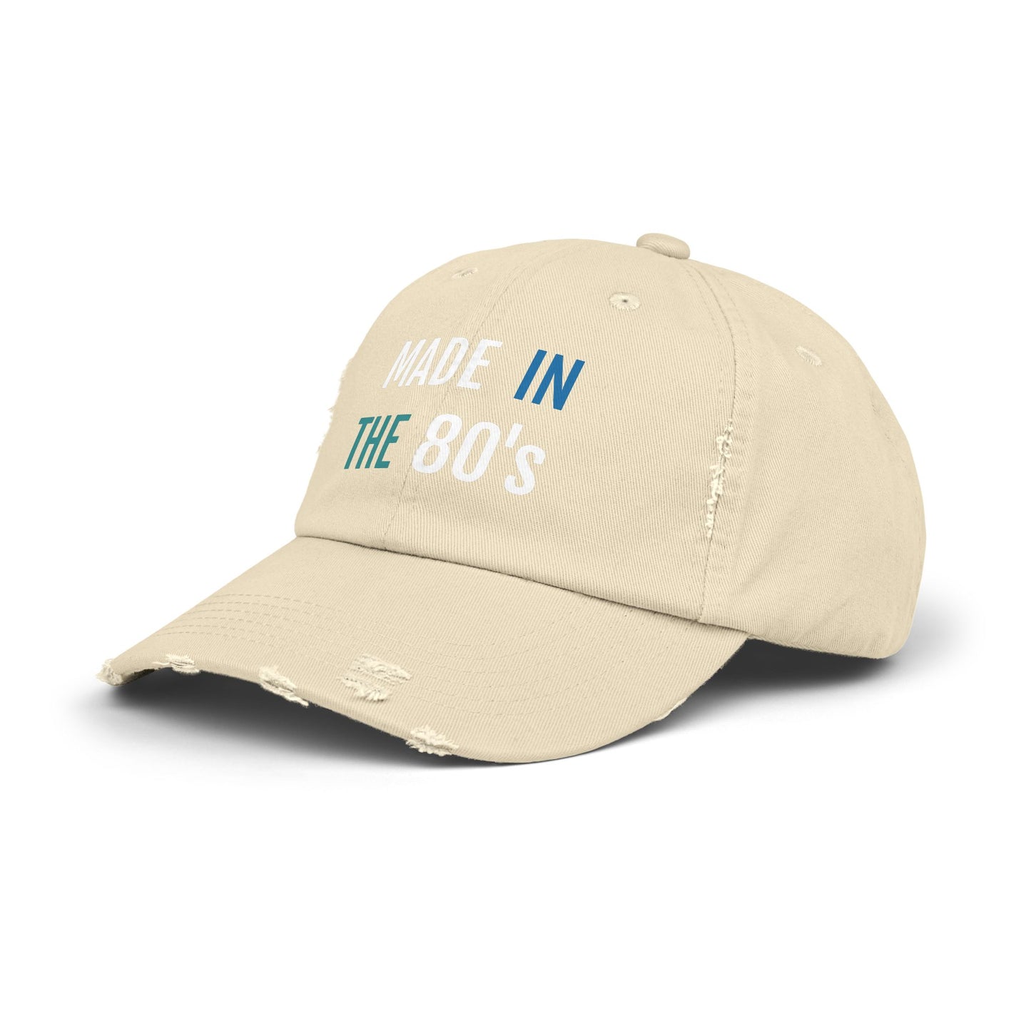 Retro 80's Distressed Cap, Vintage Style Hat, Unisex Gift, Casual Accessory, Outdoor Wear, Birthday Present, Nostalgia Merchandise