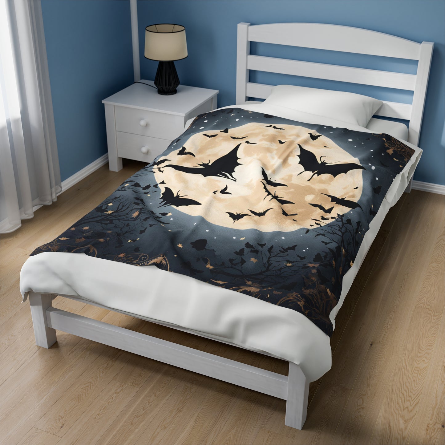 Plush Blanket - Bats in the Moonlight-Wall decor-Couch throw