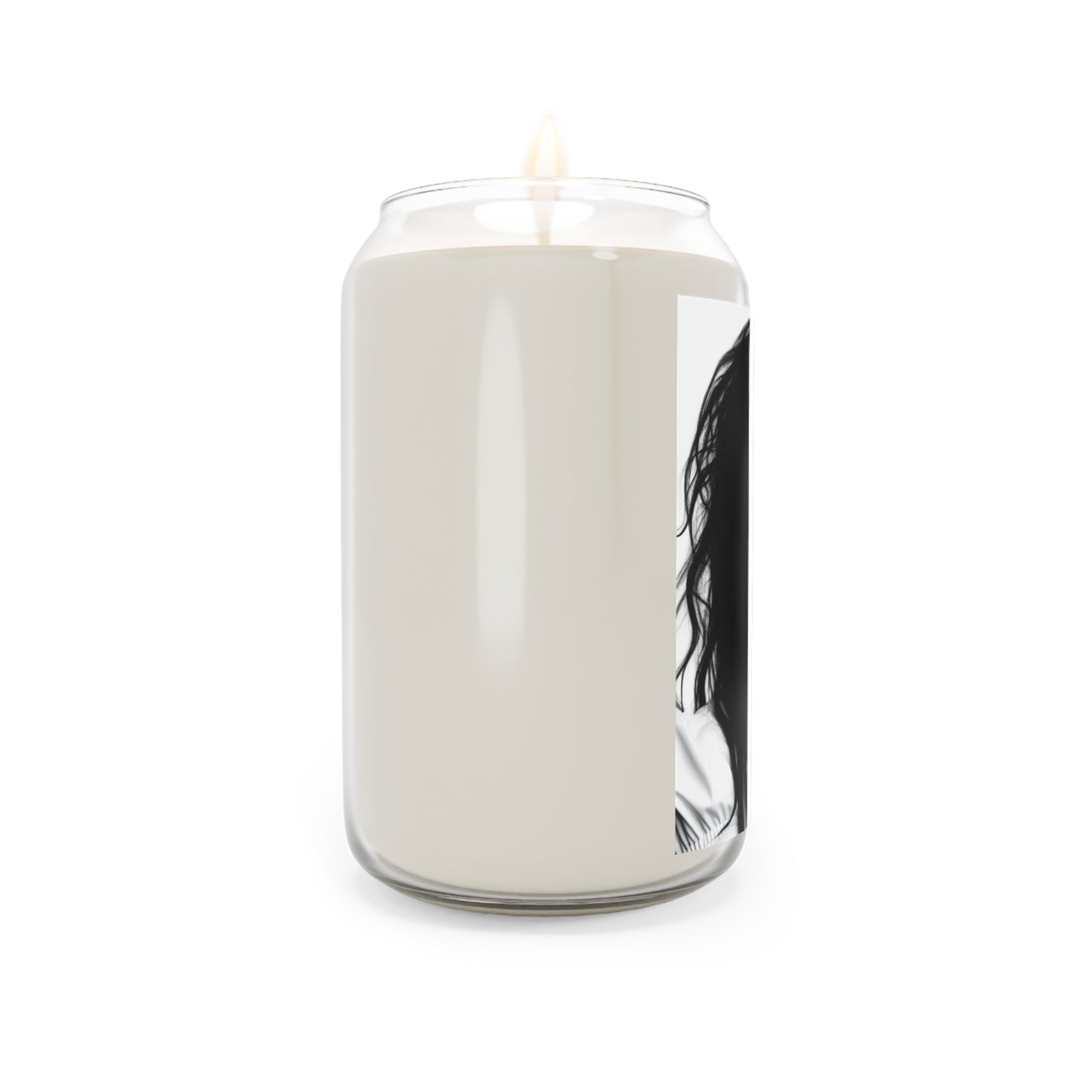 Scented Candle - Gothic Girl in Black & White-Vanilla Bean