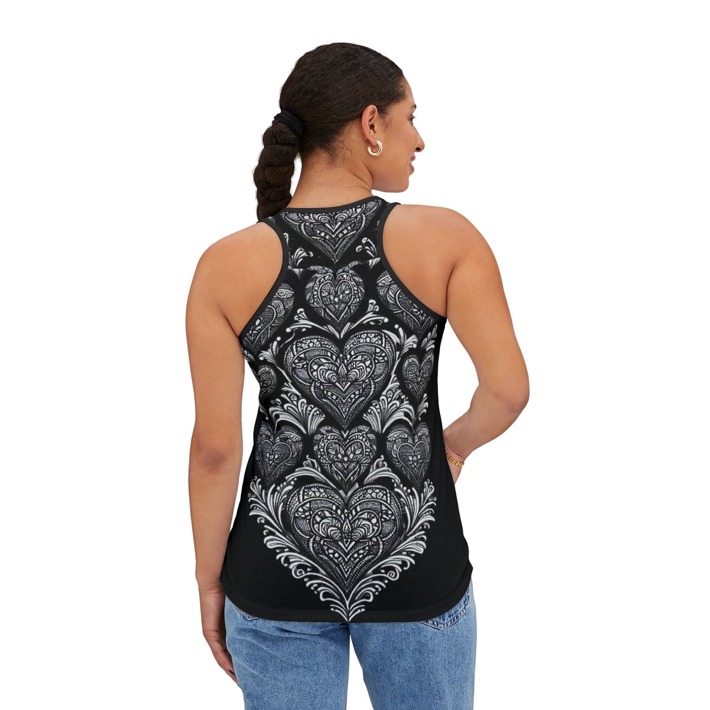 Tank Top-Lacy Hearts-Boho Chic
