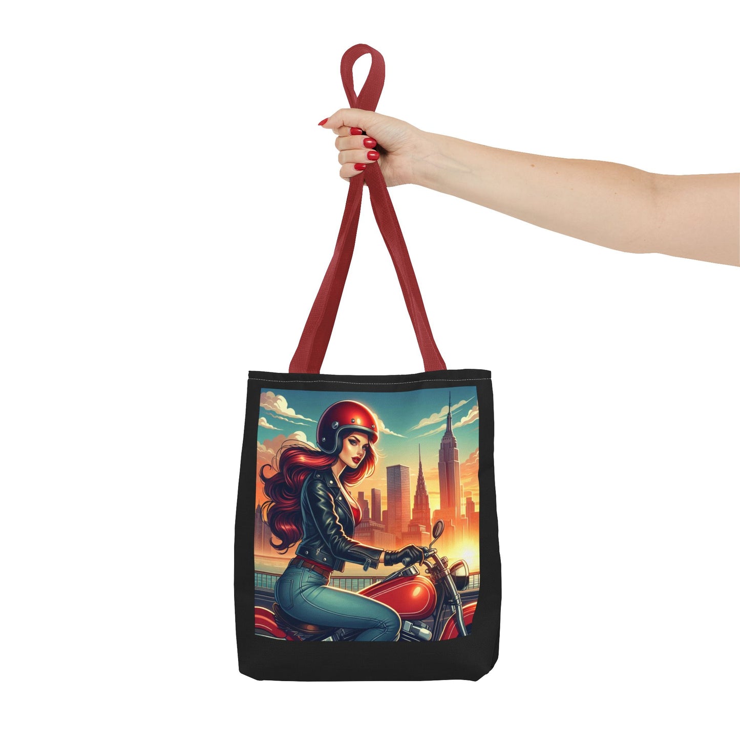 Tote Bag- Motorcycle Pinup Tote