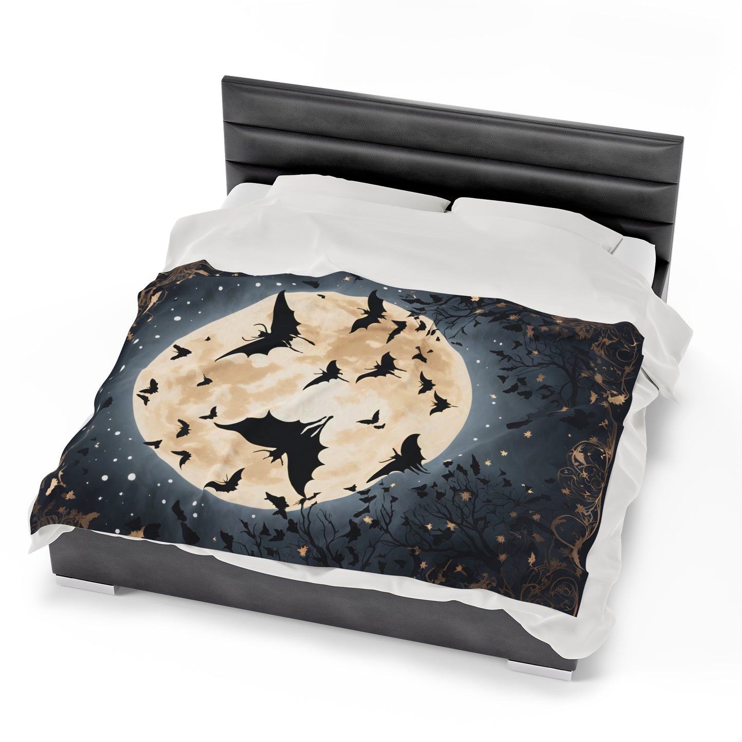 Plush Blanket - Bats in the Moonlight-Wall decor-Couch throw