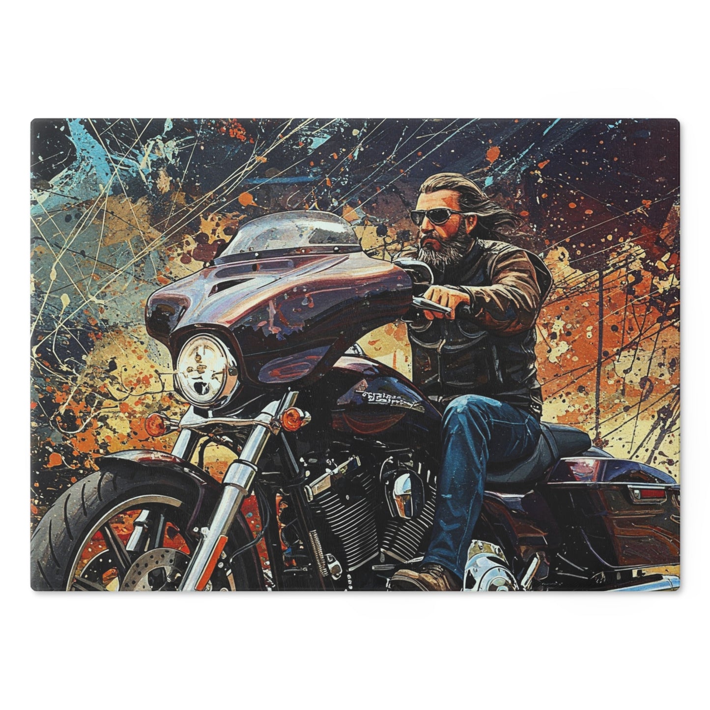 Cutting Board - Motorcycle Adventure- Cheese Tray-Perfect for Bikers & Grill Lovers