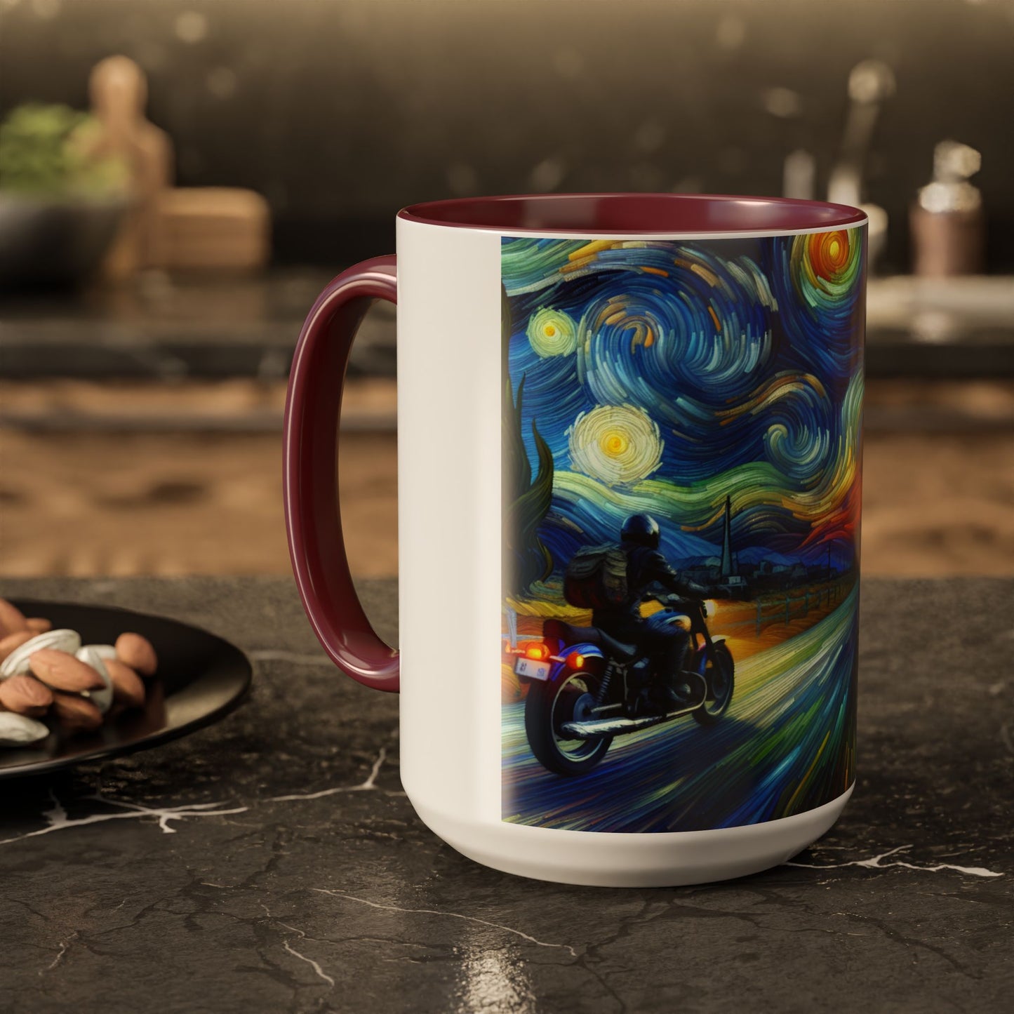 Mug - Van Gogh Style- Motorcycle Ride Coffee Cup