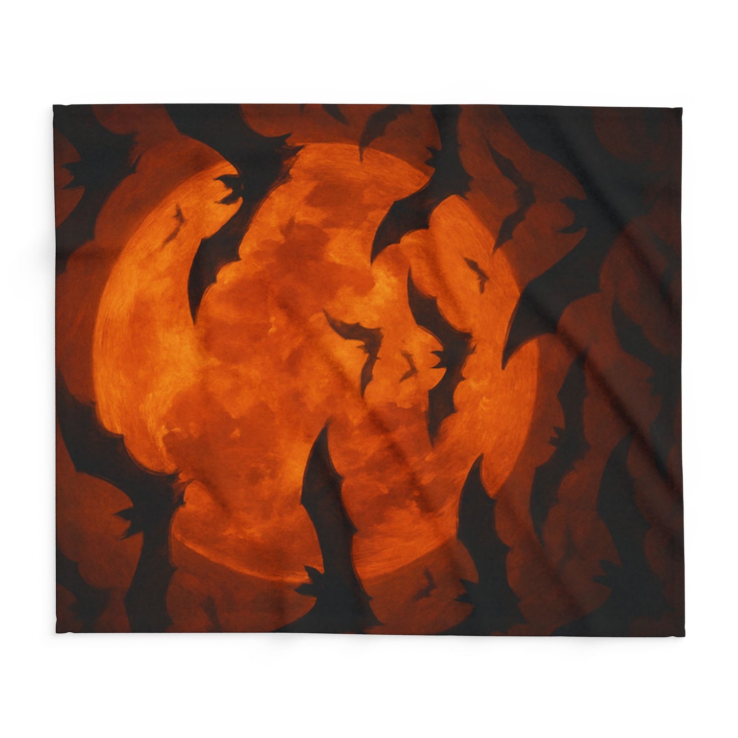 Bat Fleece Blanket | Cozy Throw for Spooky Season, Autumn Decor, Trick-or-Treating, Gift for Halloween Lovers
