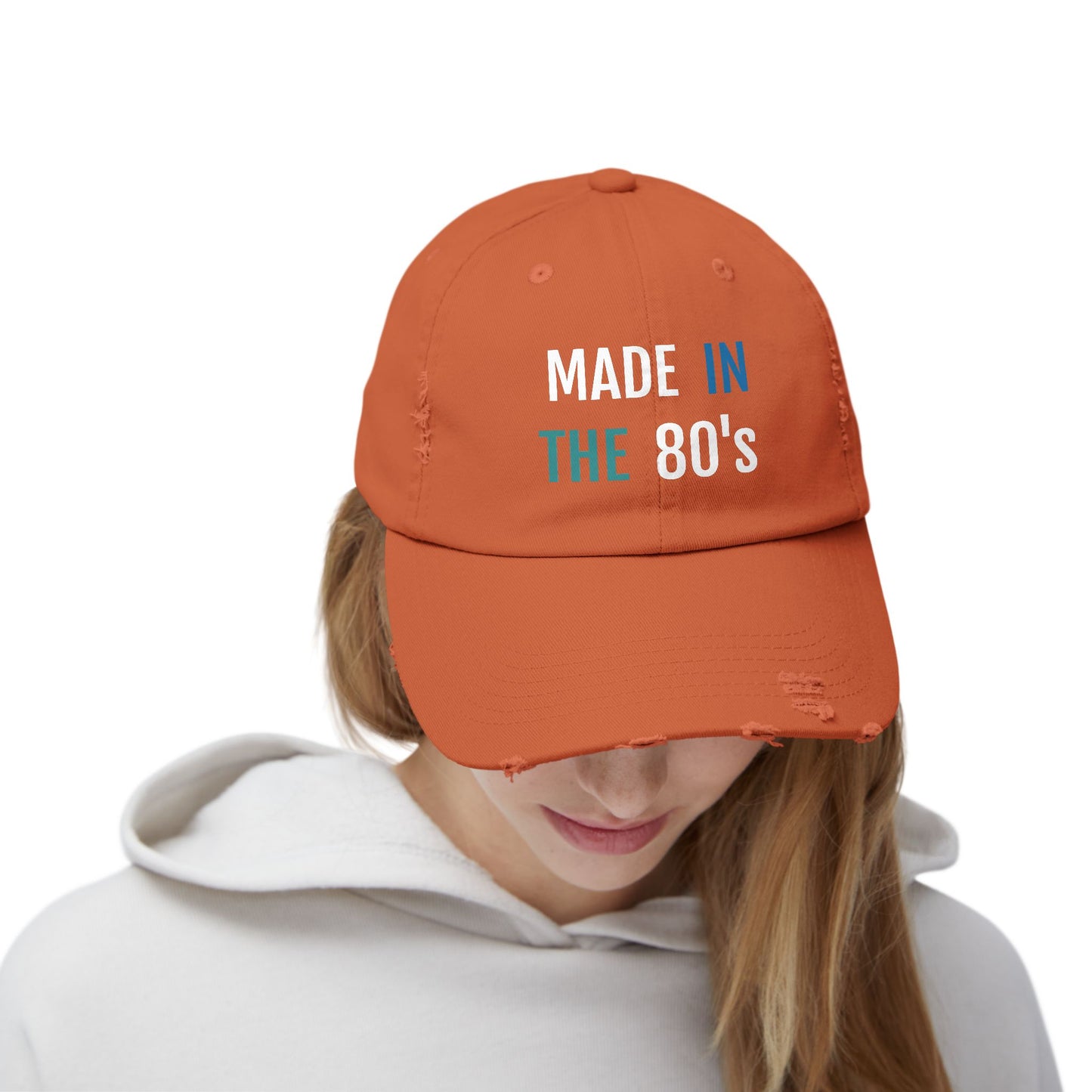Retro 80's Distressed Cap, Vintage Style Hat, Unisex Gift, Casual Accessory, Outdoor Wear, Birthday Present, Nostalgia Merchandise