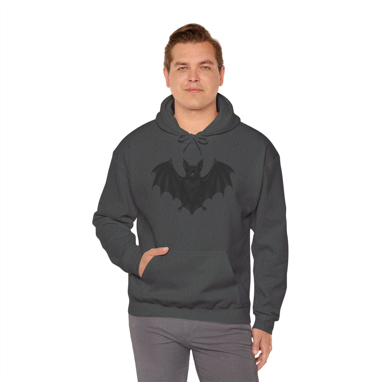 Gothic Bat Hoodie - Unisex Heavy Blend™ Sweatshirt, Perfect for Halloween, Cozy Fall Fashion, Gift for Bat Lovers, Unique Bat Design, [...]