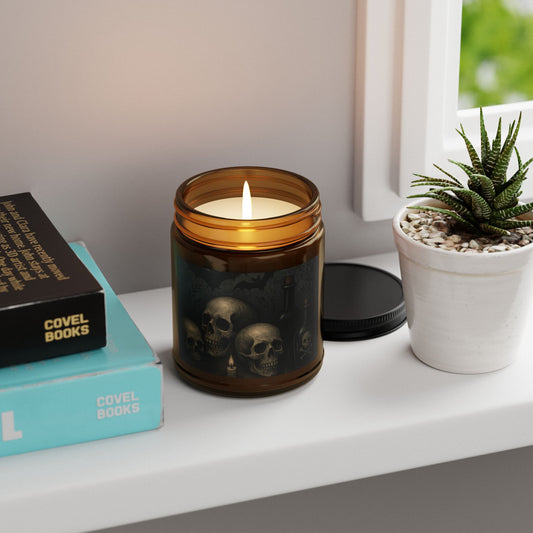 Gothic Skull Scented Soy Candle - Perfect for Halloween, Home Decor, Gift Ideas, Aromatherapy, Candle Lovers