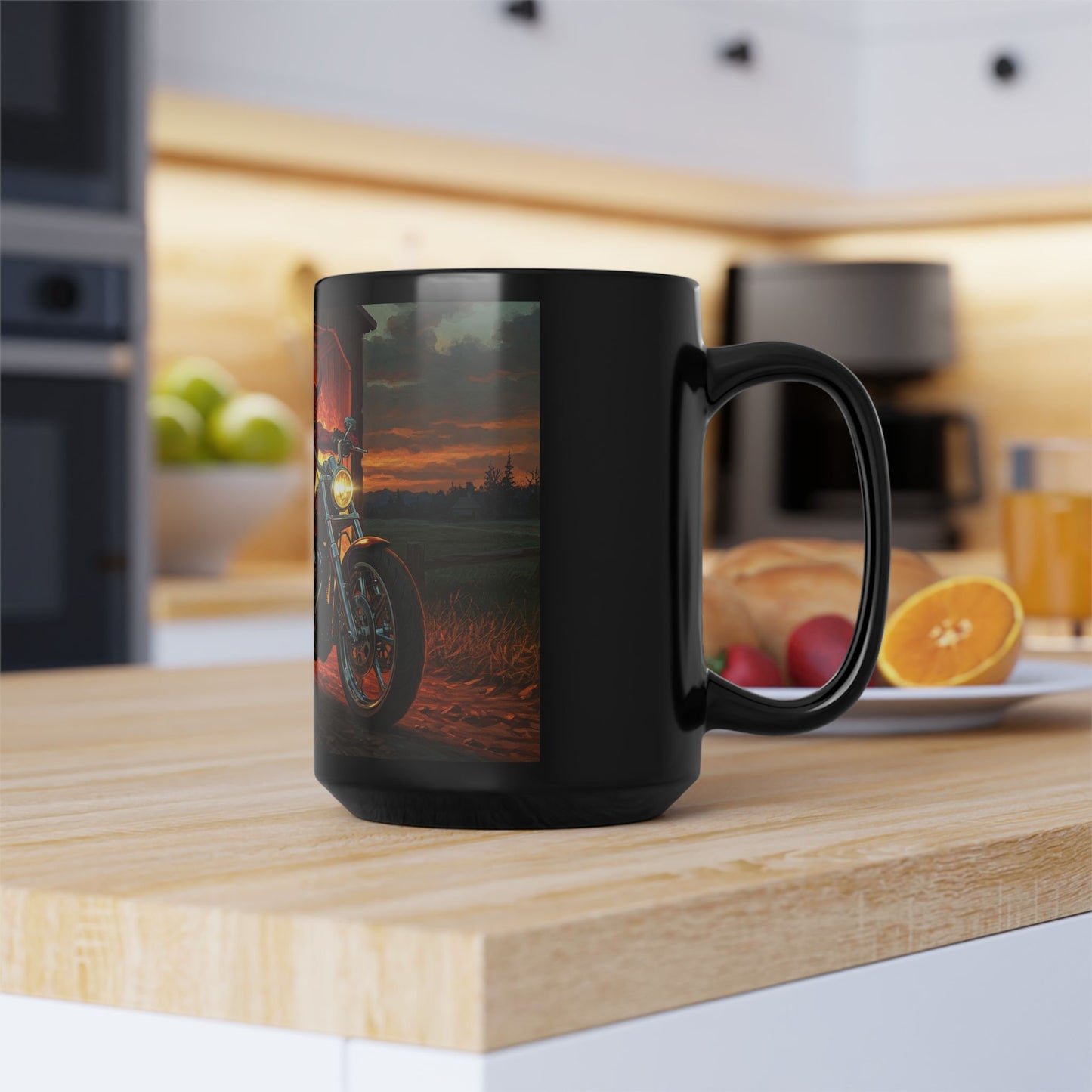 Bold Biker Demon Skull Mug – Motorcycle Coffee Cup for Riders & Enthusiasts