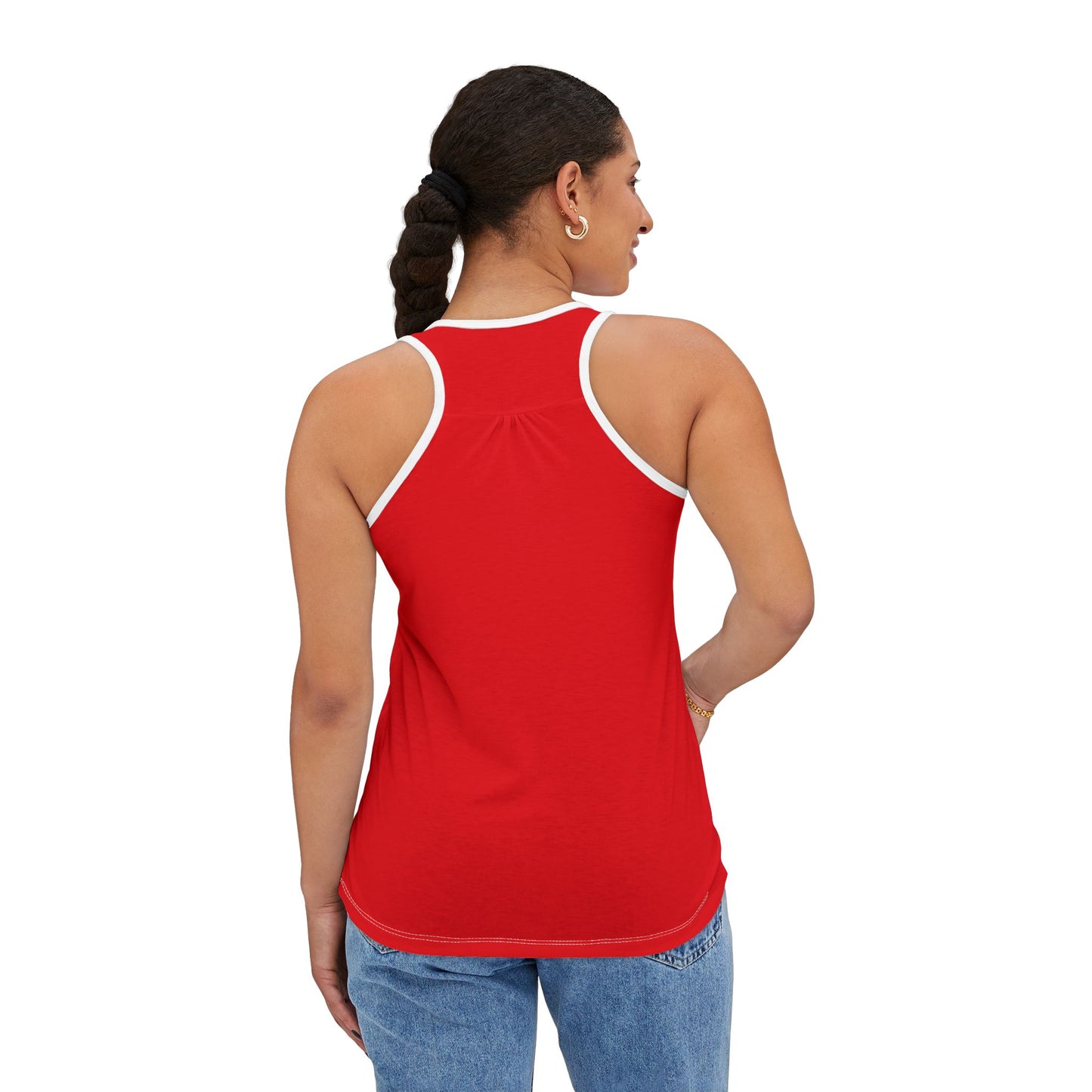 Women's Tank Top - Artistic Woman on Motorcycle Design