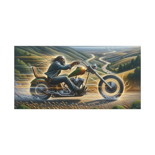 Biker Canvas Art - Vintage Motorcycle Wall Decor