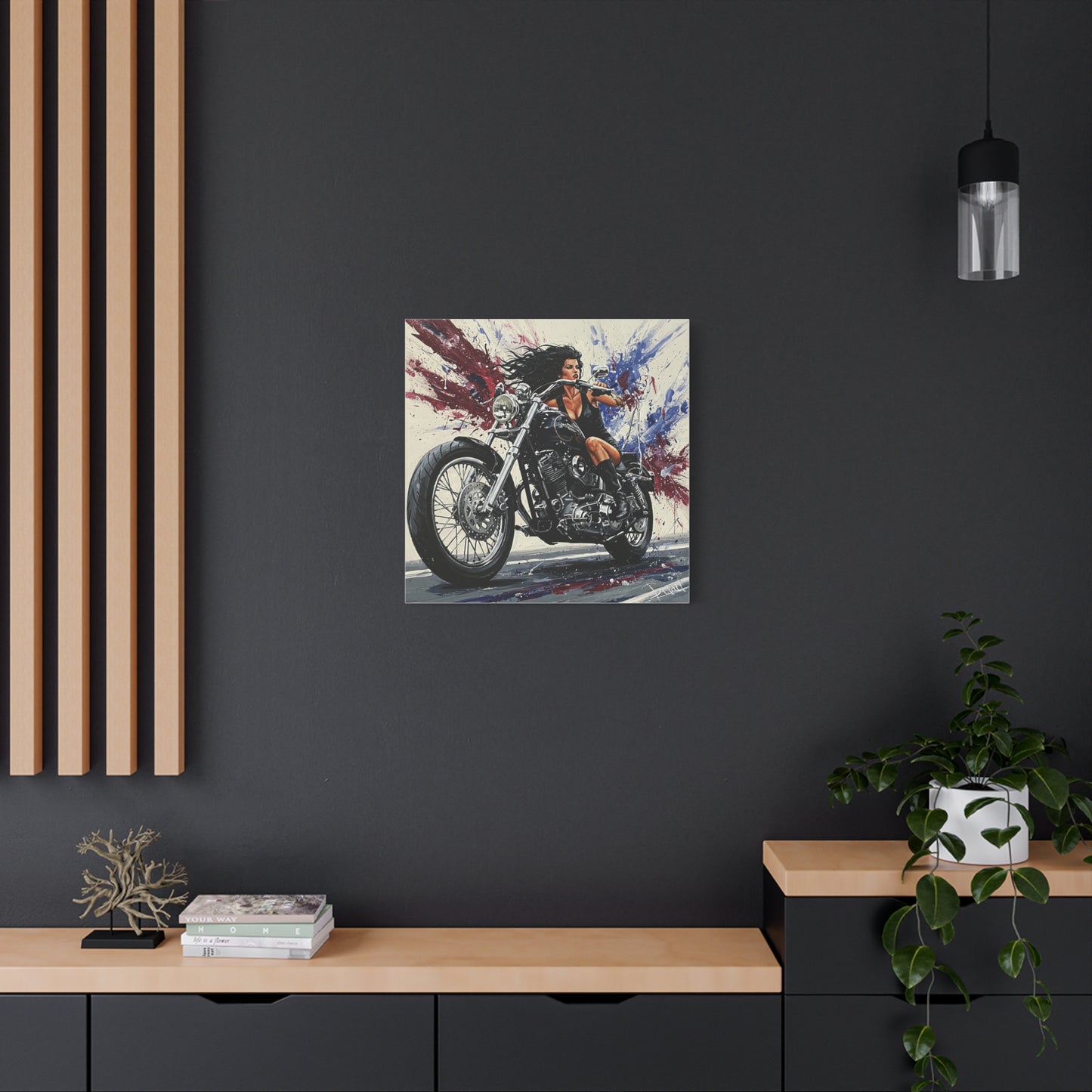 Motorcycle Canvas Art, Biker Wall Decor, Gift for Bike  Lovers, Custom Motorcycle Artwork, Home Office Decor