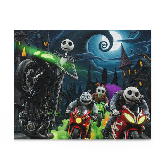 Spooky Adventure Puzzle, 120 252 500-Piece Jigsaw, Halloween Gift, Kids Room Decor, Family Fun Activity