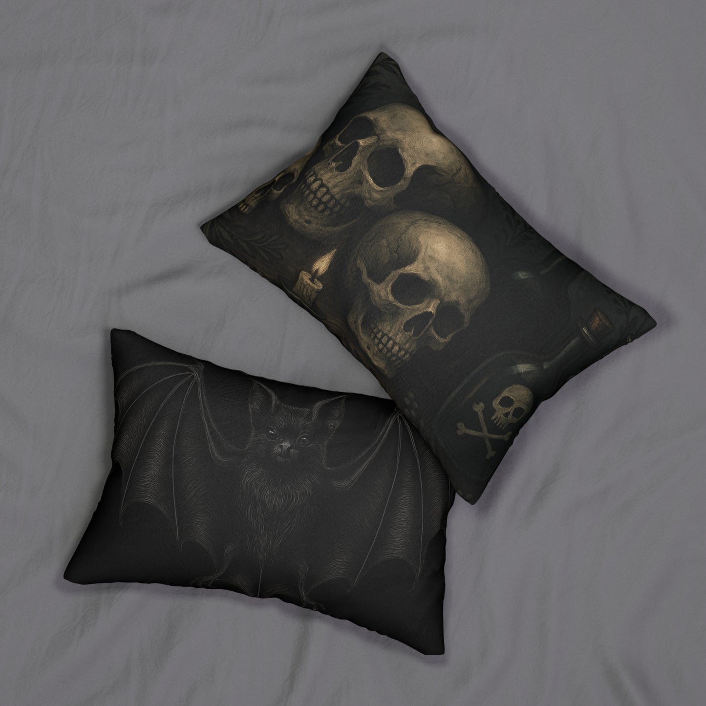 Gothic Skull & Bat Lumbar Pillow, Halloween Decor, Gothic Homeware, Spooky Cushion, Unique Gift for Gothic Enthusiasts, Dark Aesthetic [...]
