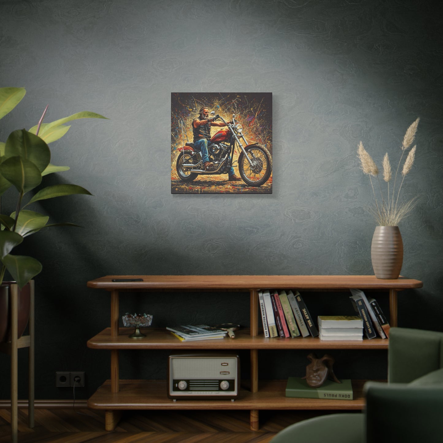 Motorcycle Art Canvas - Stretched Matte Print for Bikers