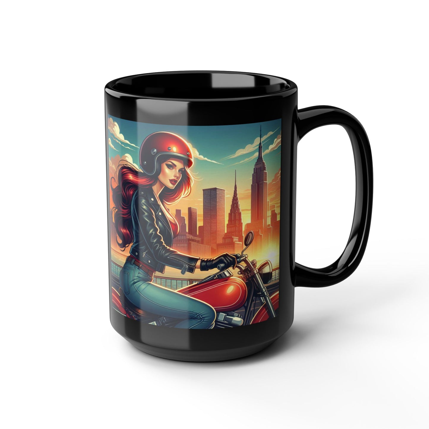 Mug-Pin Up Biker Coffee Cup - Unique Gift for Bikers