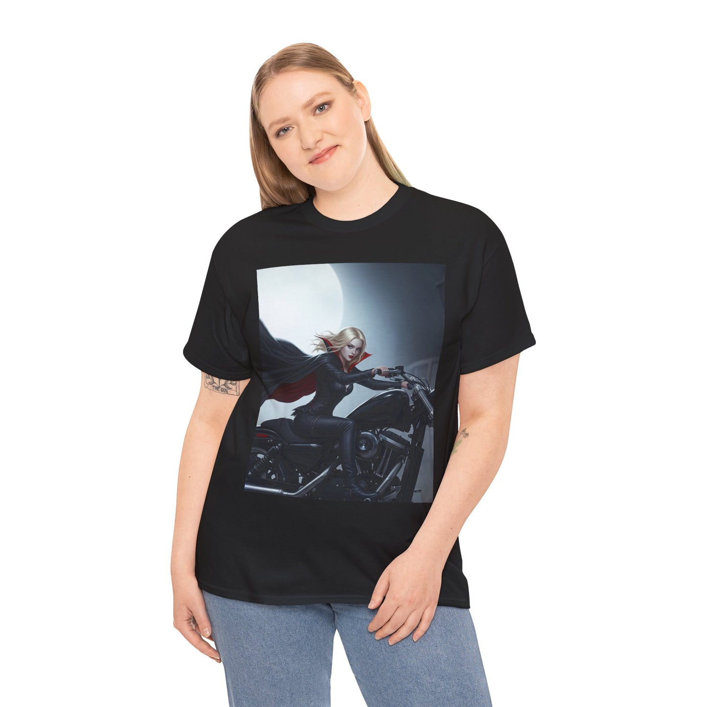 Sleek Motorcycle Graphic Tee, Unisex Heavy Cotton Shirt, Biker Gift, Casual Streetwear, Edgy Fashion Top, Perfect for Riders