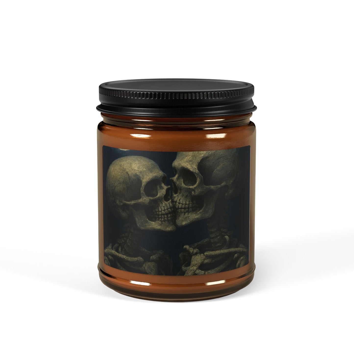 Romantic Skeletons Scented Soy Candle, Halloween Decor, Gothic Candle, Unique Gift, Home Fragrance, Aromatherapy Candle