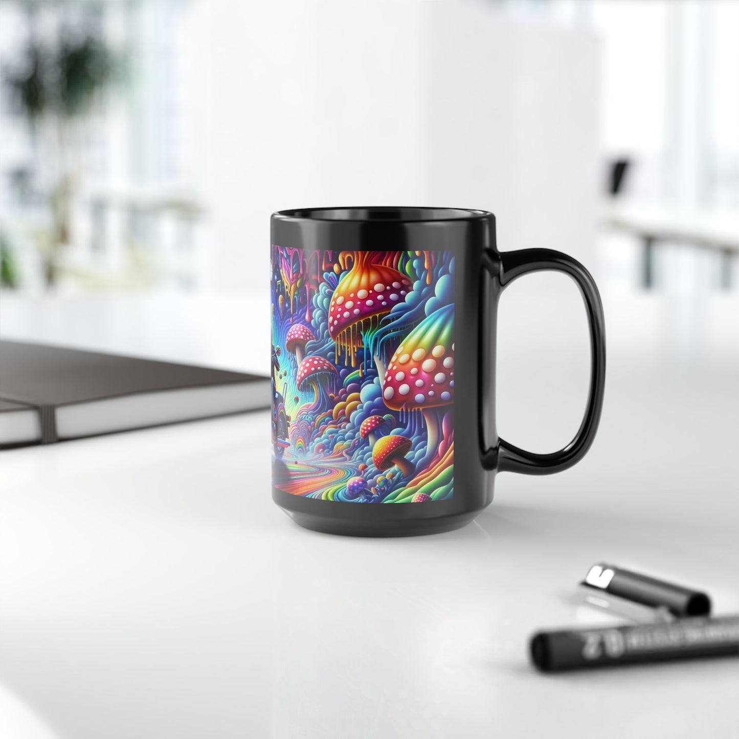 Mug - Psychedelic Motorcycle Trip-Bike Ride-15oz Cup