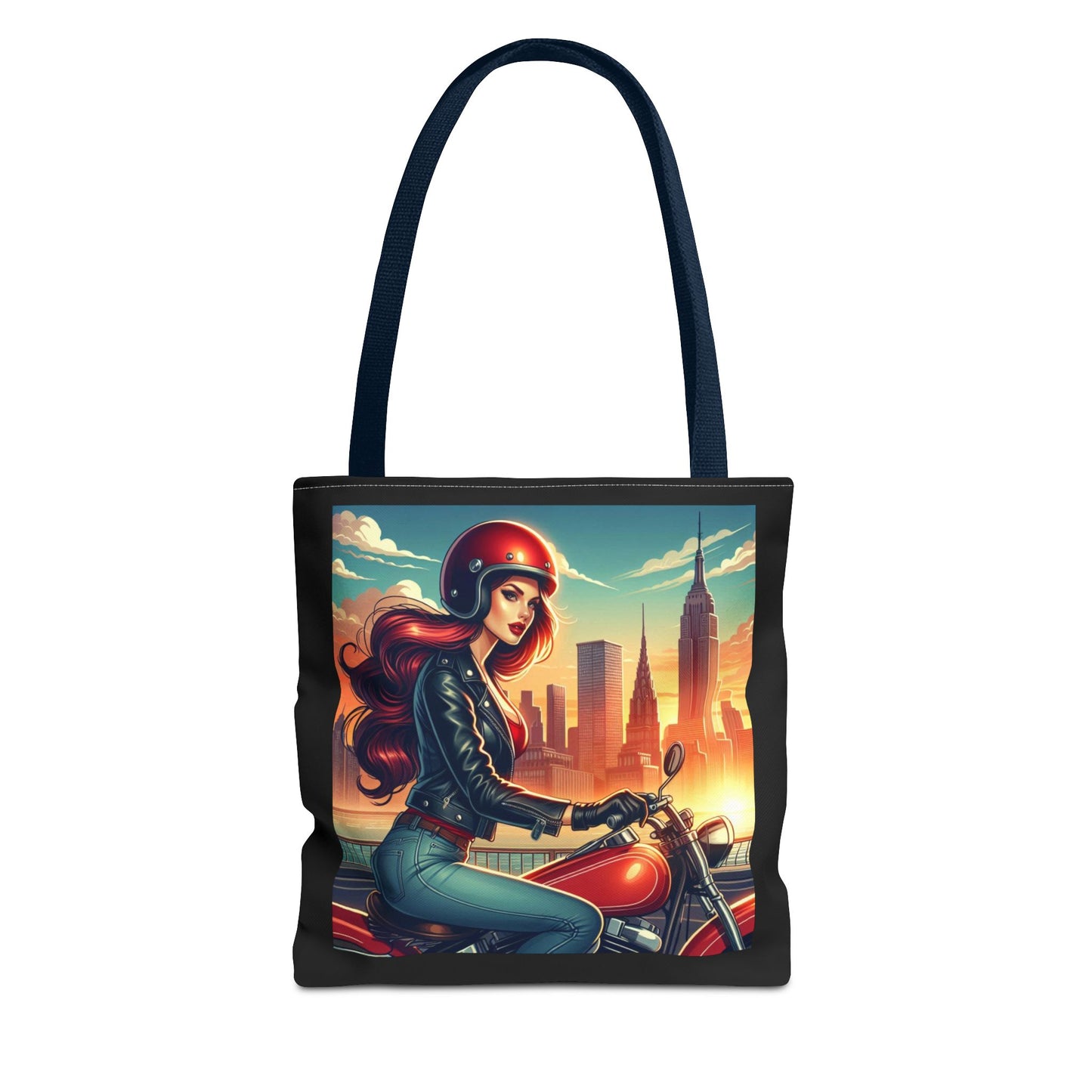 Tote Bag- Motorcycle Pinup Tote