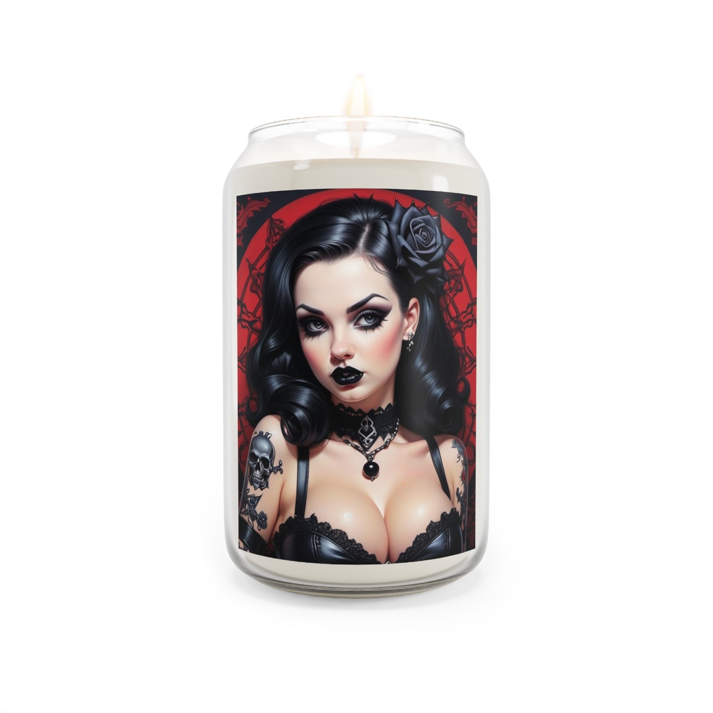 Gothic Glamour Scented Candle | 13.75oz Elegant Home Decor, Unique Gift, Aromatherapy Candle, Dark Themed Candle, Holiday Decoration