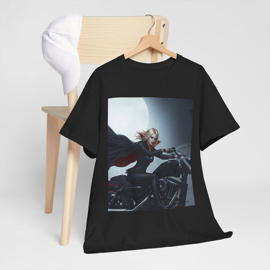 Sleek Motorcycle Graphic Tee, Unisex Heavy Cotton Shirt, Biker Gift, Casual Streetwear, Edgy Fashion Top, Perfect for Riders