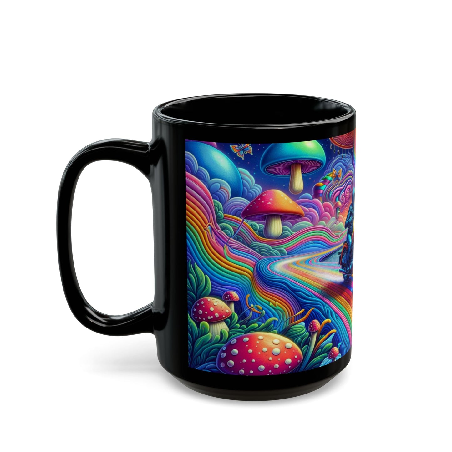 Mug - Psychedelic Motorcycle Trip-15oz Coffee Cup-Colorful Mug-Motorcycle trip
