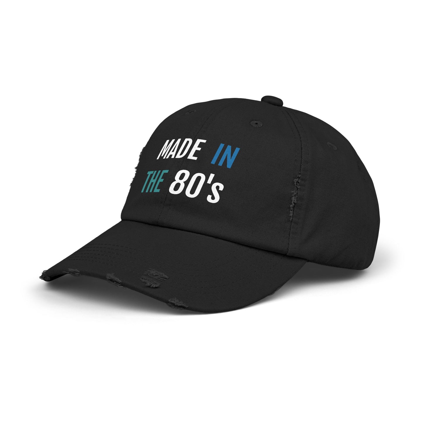 Retro 80's Distressed Cap, Vintage Style Hat, Unisex Gift, Casual Accessory, Outdoor Wear, Birthday Present, Nostalgia Merchandise