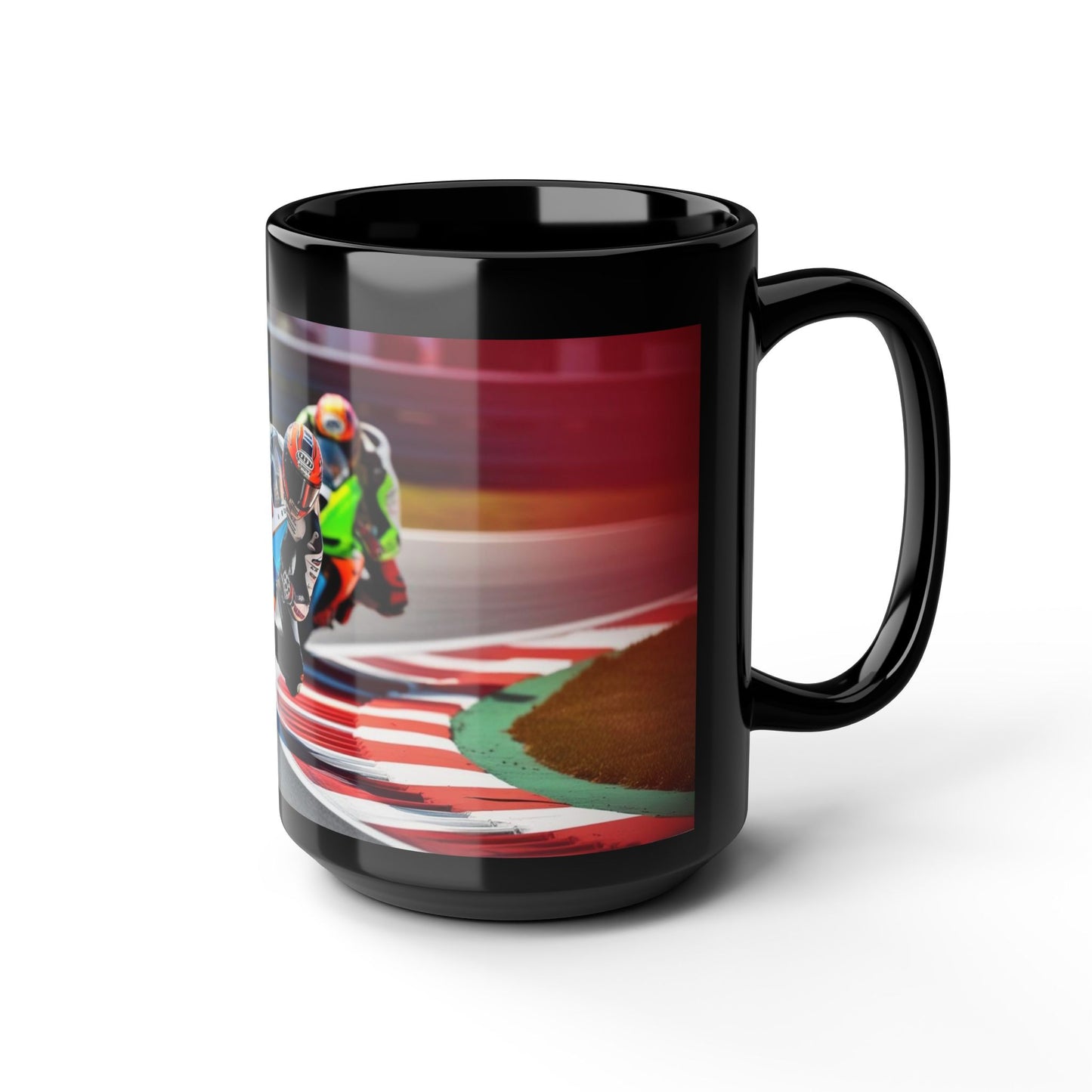 Racing Spirit Black Ceramic Mug – Motorsport Gift for Men & Drivers