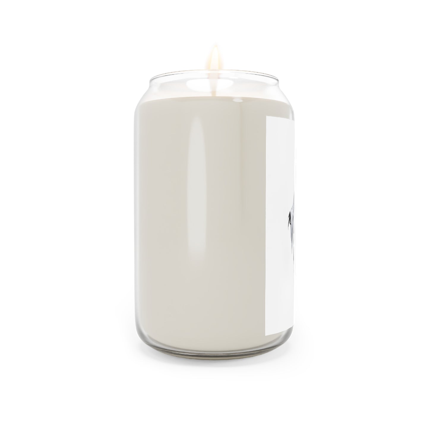 Scented Candle - Gothic Girl in Black & White-Vanilla Bean-Monochrome Decor