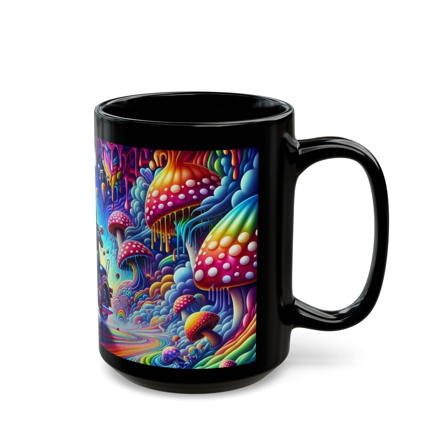 Mug - Psychedelic Motorcycle Trip-Bike Ride-15oz Cup