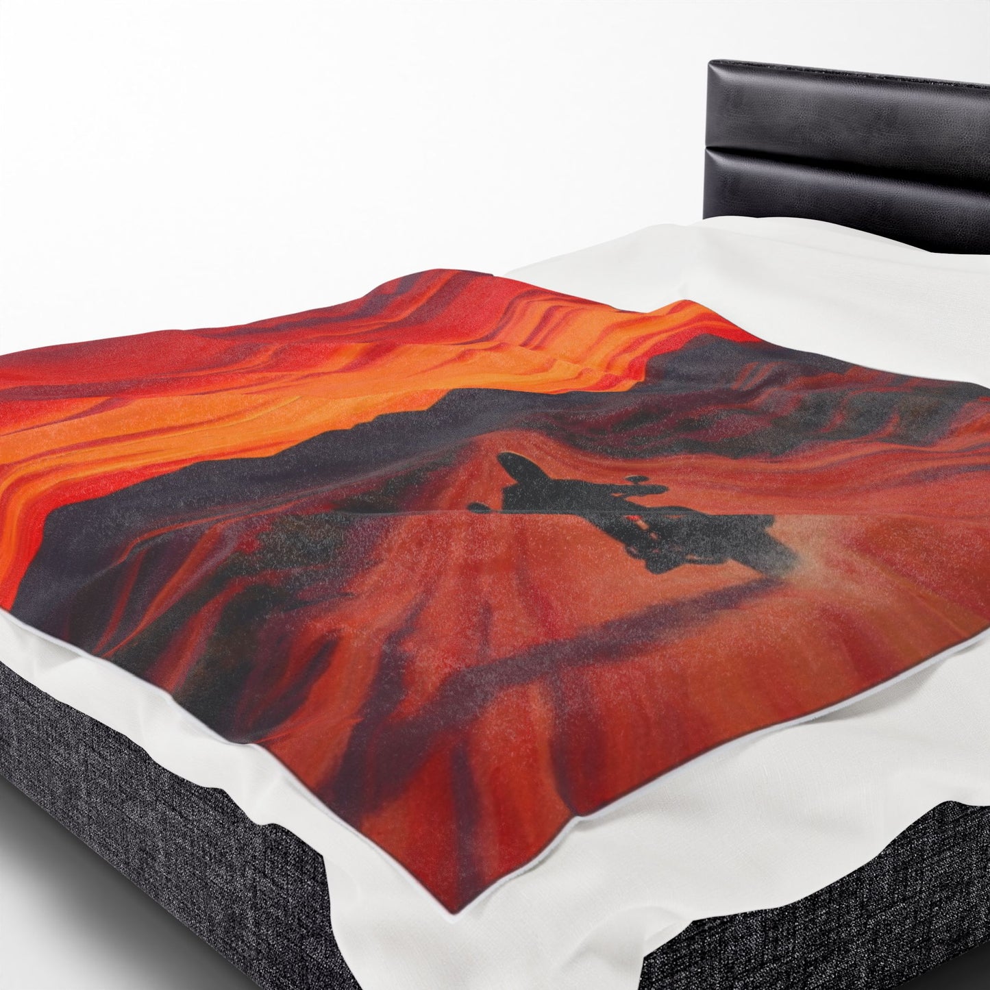 Motorcycle Roadtrip Velveteen Blanket, Cozy Throw for Bikers, Adventure Decor, Gifts for Him, Camping Essentials, Home Comfort
