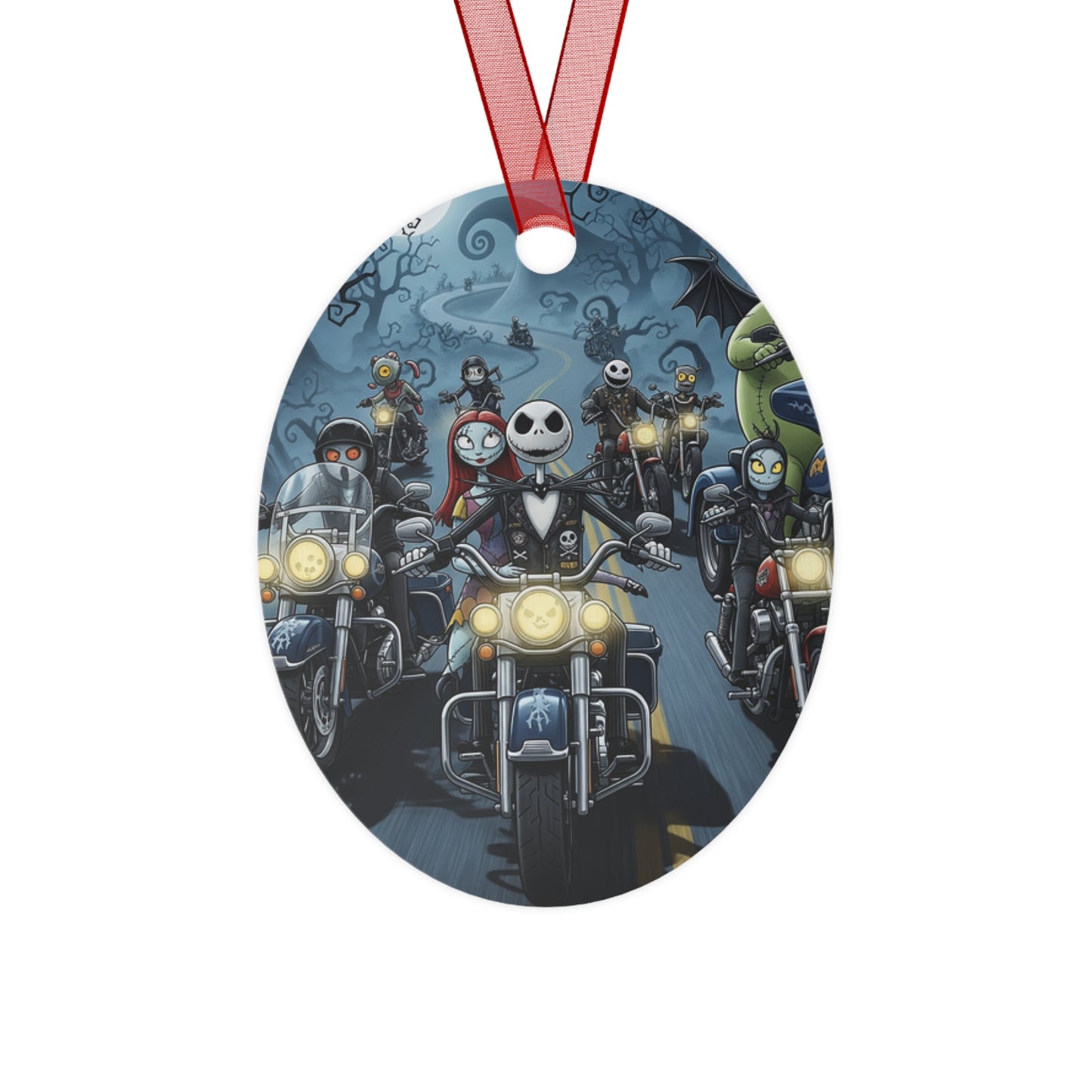 Metal Ornaments-Nightmare Christmas Race Christmas/Halloween Mashup