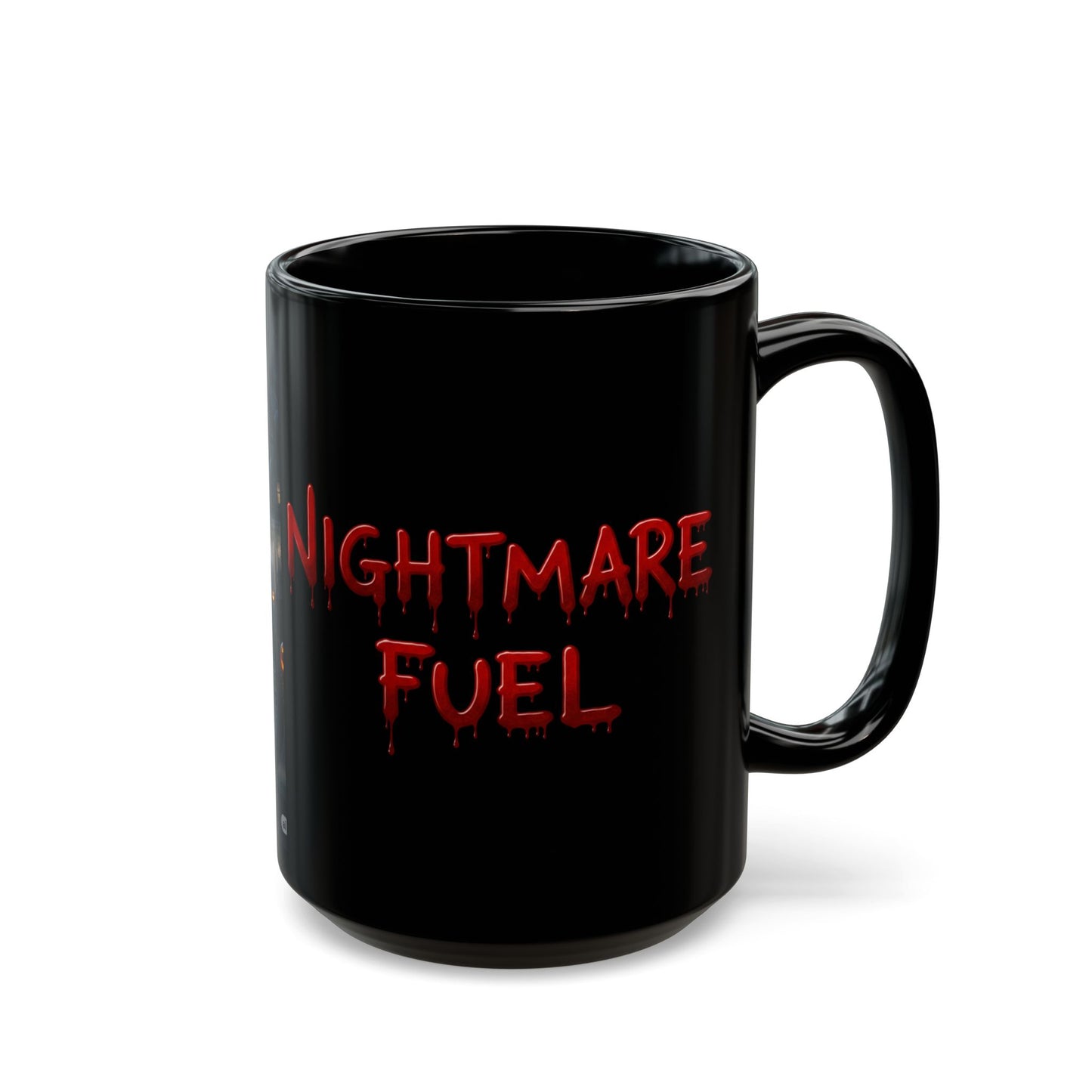Nightmare Fuel Black Mug - Perfect for Coffee Lovers, Halloween Decor, Biker Gifts, Gothic Style, Spooky Vibes-biker Halloween