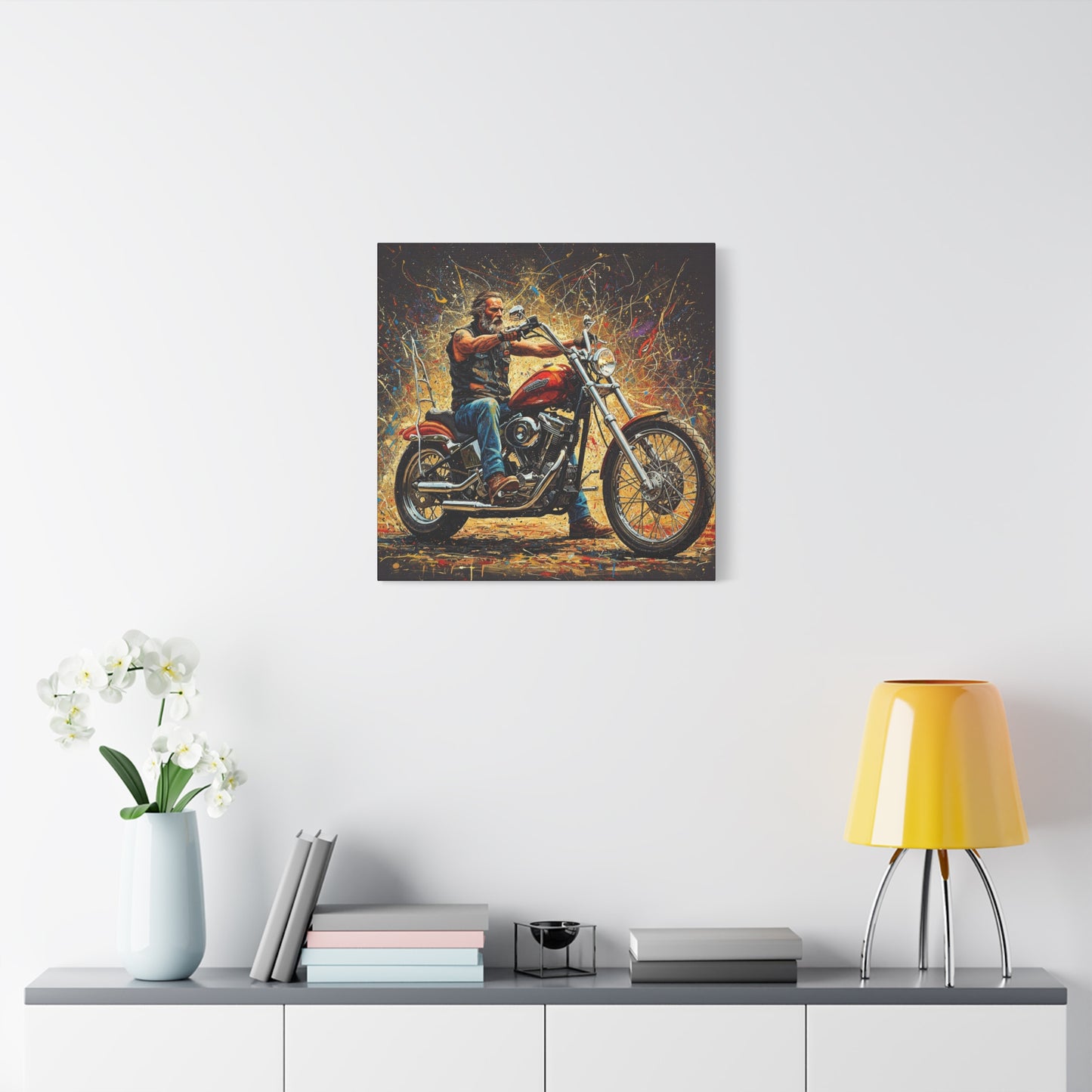 Motorcycle Art Canvas - Stretched Matte Print for Bikers
