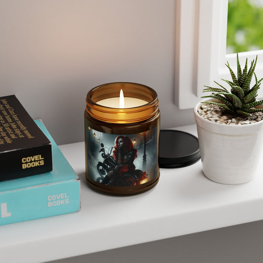 Rebellious Spirit Scented Candle - Cozy Vibes, Perfect for Home Decor, Gifts, Aromatherapy, Halloween Decor, Motorcycle Lover's Candle